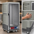 Thumbnail image #3 for Metro C5 3 Series Mobile 3/4 Height Combination Heated Holding and Proofing Cabinet with Clear Polycarbonate Door, Gray Insulation Armour, Universal Wire Slides