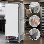 Thumbnail image #3 for Metro C5 Insulation Armour C539-CLFS-U-GY Mobile Full-Height Heated Holding & Proofing Cabinet, 18-Sheet Pan Capacity, 120V
