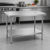 Thumbnail image #3 for Spec-Master Marine Series 48 x 48-Inch Square Stainless Steel Work Table with Adjustable Undershelf