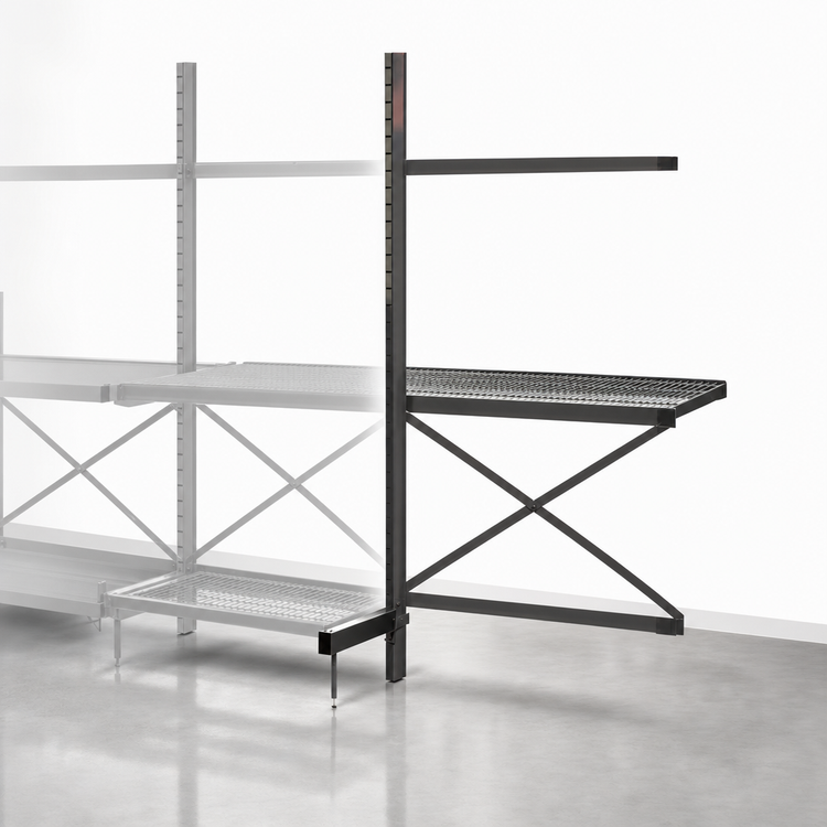 Product image #3 for Metro SmartLever Cantilevered Shelving Add-On Kit for 72-Inch Wide x 21-Inch Deep Shelves