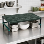 Thumbnail image #3 for Eagle Group QuadPlus QP-DR2130E-GL Stationary Dunnage Rack, 30"W x 21"D x 14"H, 1,000 lb. Capacity, Green Epoxy, Louvered Mat