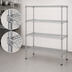 Thumbnail image #3 for Metro Super Erecta Convenience Pak Chrome Plated 4-Shelf Wire Shelving Unit with Adjustable Feet, 48 x 24 x 74 Inches