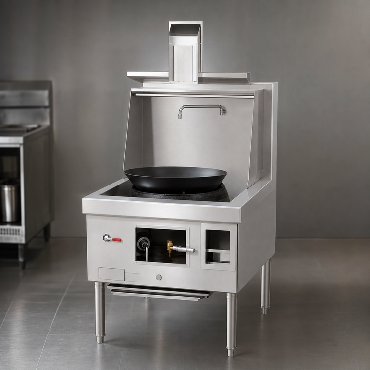Product image #3 for York Gas Wok Range with 1 Chamber, Stainless Steel Deck & Sides