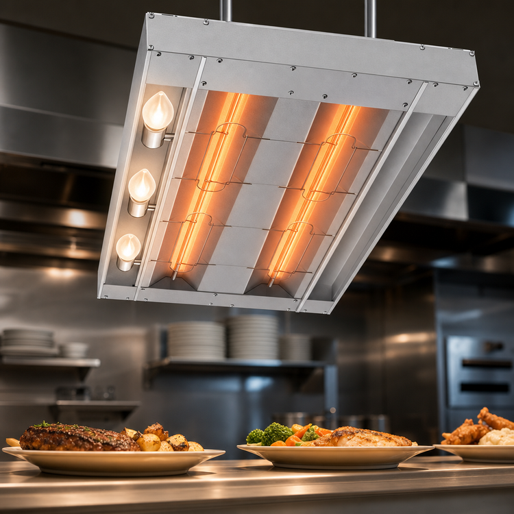Product image #3 for Hatco Glo-Ray® 108-Inch Lighted Infrared Strip Heater, Aluminum