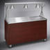 Thumbnail image #3 for Vollrath 2-Series Affordable Portable 60-Inch Mobile Utility Station with Buffet Breath Guard Lights, Solid Base, Cherry Woodgrain