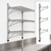 Thumbnail image #3 for Eagle Group PWE21-3C Adjustable Post Wire Wall Mount End Unit for 21-Inch Shelves