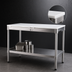 Thumbnail image #3 for New Age 72 Inch x 24 Inch Poly Top Work Table with Open Aluminum Base