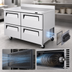 Thumbnail image #3 for Turbo Air Super Deluxe 48-Inch Two-Section Worktop Refrigerator with 4 Drawers and Self-Cleaning Condenser