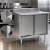 Thumbnail image #3 for Eagle Spec-Master 96-Inch x 24-Inch Enclosed Stainless Steel Work Table with Sliding Doors and 4-1/2-Inch Backsplash