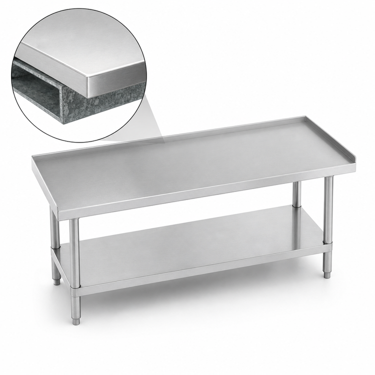 Product image #3 for Advance Tabco 24 x 24 x 25-Inch Stainless Steel Equipment Stand with Adjustable Undershelf