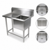 Thumbnail image #3 for John Boos Pro-Bowl 1-Compartment Stainless Steel Floor Model Sink with Left Drainboard, 46-3/16 in. x 29-1/2 in.