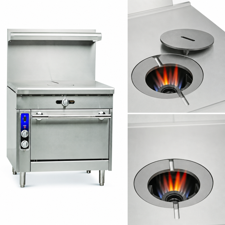 Product image #3 for Imperial Spec Series 36-Inch Heavy Duty Gas French Top Range with Convection Oven