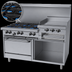 Thumbnail image #3 for Garland G Starfire Pro 60-Inch Gas Restaurant Range with 6 Open Burners, 24-Inch Raised Griddle/Broiler, Standard Oven, and Storage Base