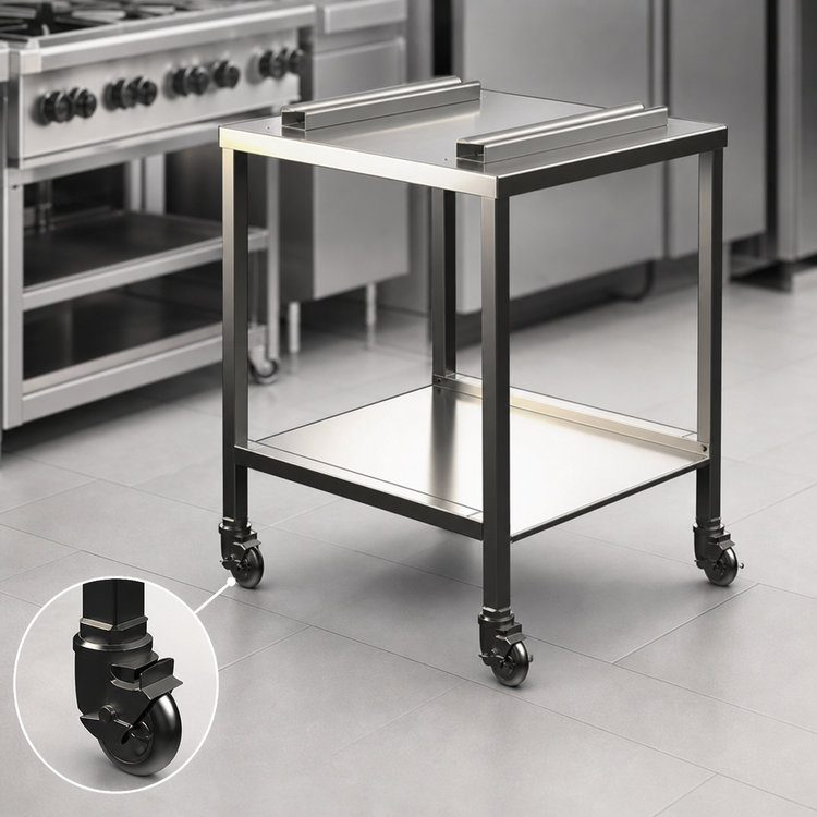 Product image #2 for Alto-Shaam CMC Stainless Steel Equipment Stand with Casters and Lower Shelf