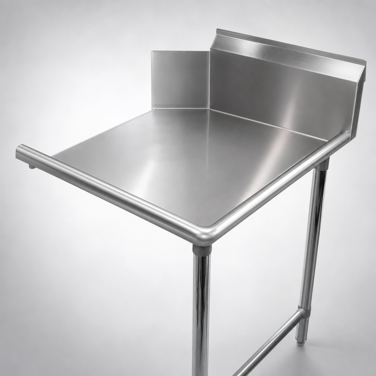 Product image #3 for BK Resources 36-Inch Straight Clean Dish Table, Left-To-Right Operation, 304 Stainless Steel Top