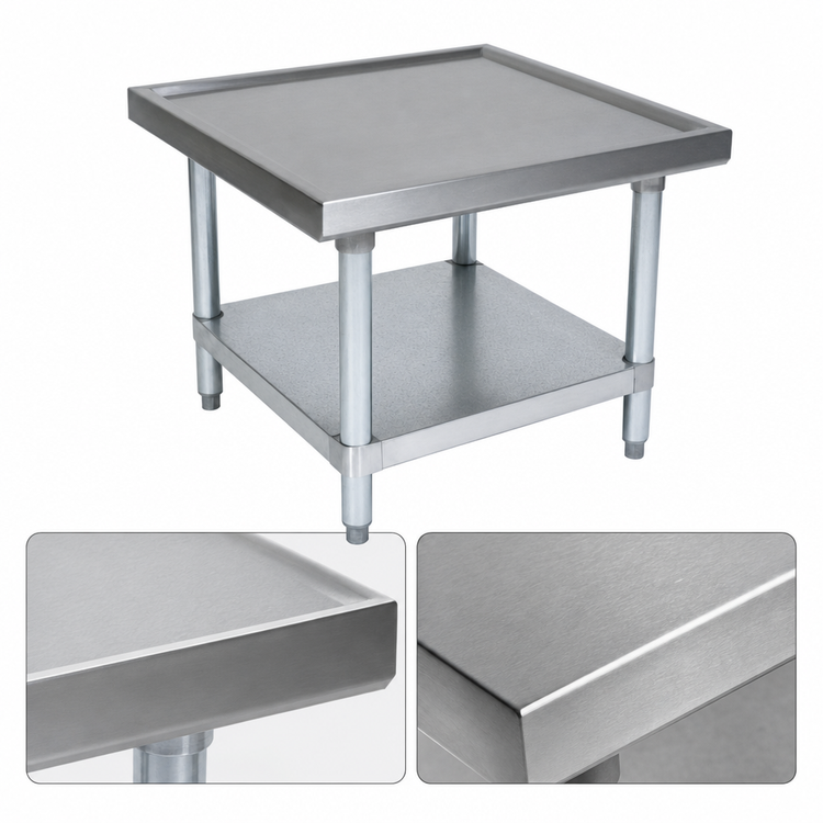 Product image #3 for John Boos Heavy-Duty Stainless Steel Machine Stand with Adjustable Shelf, 30 x 30 x 20-1/4 Inches