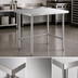 Thumbnail image #3 for Sapphire 48-Inch x 24-Inch Stainless Steel Flat Top Work Table with Open Base and Beveled Square Edge