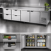 Thumbnail image #3 for Beverage-Air Four-Section Undercounter Refrigerator with 4 Drawers and 2 Doors, 119-Inch Wide, Self-Contained Side-Mounted Refrigeration