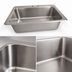 Thumbnail image #3 for BK Resources Deep Drawn 1-Compartment Drop-In Sink, 31-1/4 x 20-3/4 x 10 Inches, 304 Stainless Steel