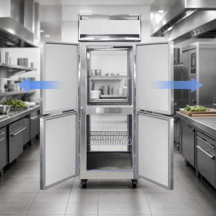 Product image #3 for Continental Refrigerator 1FENPTHD Extra-Wide Pass-Thru One-Section Freezer with Half-Height Solid Doors