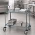 Thumbnail image #3 for Quantum 30 Inch x 24 Inch Gray Epoxy Antimicrobial Utility Bus Cart with 2 Wire Shelves