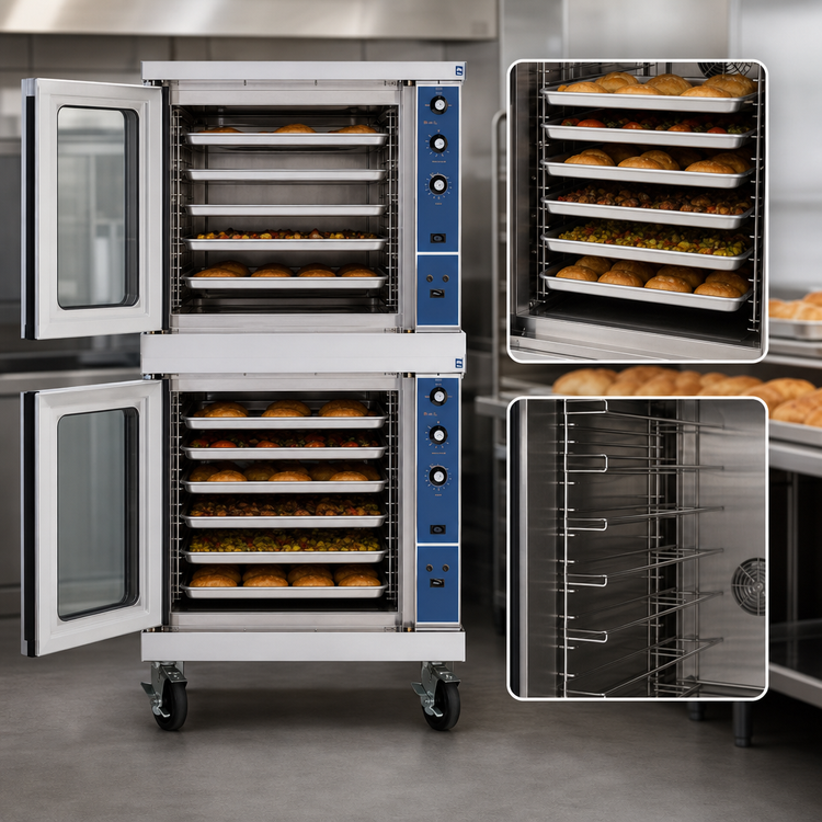 Product image #3 for Duke 613-E4V Double-Deck Deep Depth Electric Convection Oven with Mechanical Controls