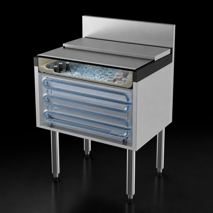 Product image #3 for Perlick Top Shelf TSD Series 42-Inch Modular Underbar Ice Bin/Cocktail Unit with 10-Circuit Cold Plate