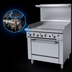 Thumbnail image #3 for Garland GFE Starfire Pro 36-Inch Gas Restaurant Range with 36-Inch Thermostatic Griddle and Standard Oven