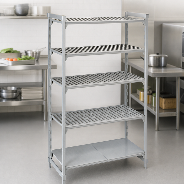 Product image #4 for Cambro Camshelving Premium 21 x 54 x 84 Inches 5-Shelf Stationary Starter Unit, Vented and Solid