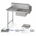 Thumbnail image #3 for John Boos 72-Inch Straight Soiled Dishtable with 20 x 20 x 8 Pre-Rinse Sink, Right-to-Left