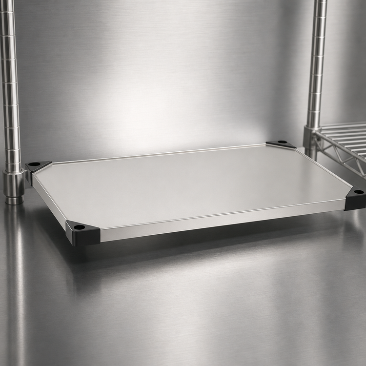 Product image #3 for Metro Super Erecta 36 x 14 Inch Flat Solid Stainless Steel Shelf with Raised Ship's Edge