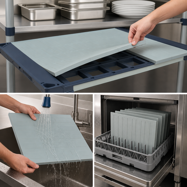 Product image #3 for MetroMax 4 60"W x 21"D Solid Polymer Shelf with Microban