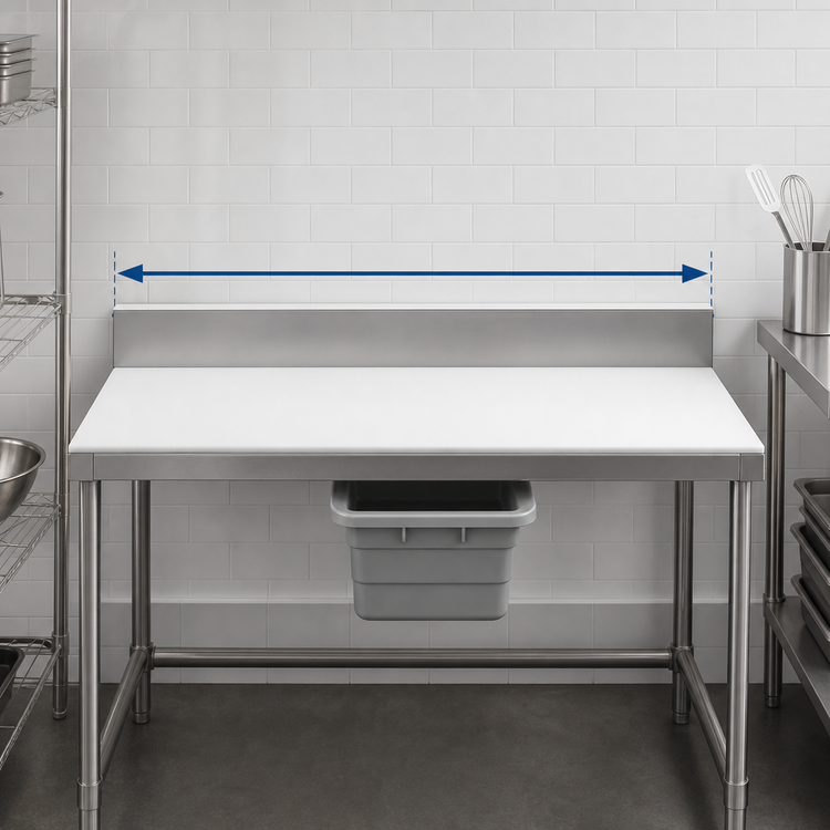 Product image #3 for Channel Manufacturing 60-Inch Stainless Steel Work Table Backsplash