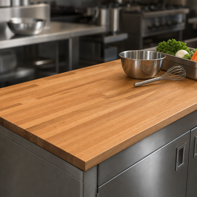 Product image #3 for John Boos Appalachian Red Oak Island Countertop, 144 x 42 x 1-1/2 Inches, Penetrating Oil Finish