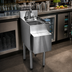 Thumbnail image #3 for 12-Inch Wide Free-Standing Stainless Steel Underbar Hand Sink Unit with Deck-Mounted Gooseneck Faucet