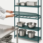 Thumbnail image #3 for Metro Super Erecta Pro PR-213663K3-A-4 4-Shelf Add-On Polymer Shelving Unit, 21 x 36 x 63 Inches, Stationary, Green