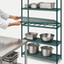 Thumbnail image #3 for Metro Super Erecta Pro 4-Shelf Add-On Polymer Shelving Unit, 21 x 36 x 63 Inches, Stationary, Green