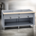 Thumbnail image #3 for Thurmaduke 3-Well Gas Steam Table, 46 Inch Wide, Stainless Steel Top, Paint Grip Steel Base