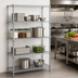 Thumbnail image #3 for EAGLEbrite 4-Tier Stationary Starter Wire Shelving Unit, 24 x 21 x 63 Inches, Zinc Finish