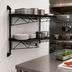 Thumbnail image #3 for Quantum Wall-Mount Cantilever Double Shelf Wire Shelving Unit, 30 x 12 Inches, Black Epoxy