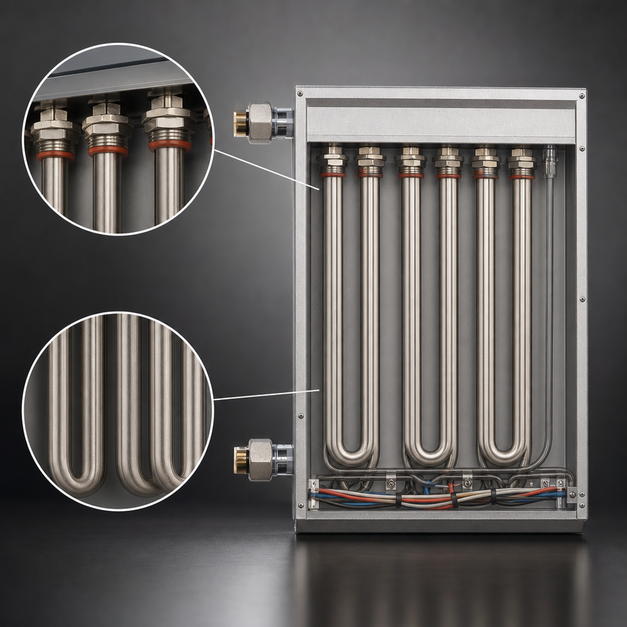 Six Incoloy Heating Elements