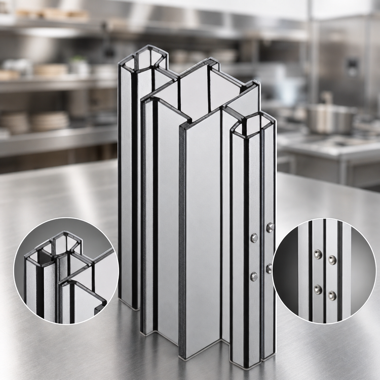 Product image #3 for Heavy Duty Back-to-Back Upright Assembly for Cantilevered Shelving, 96 Inch High