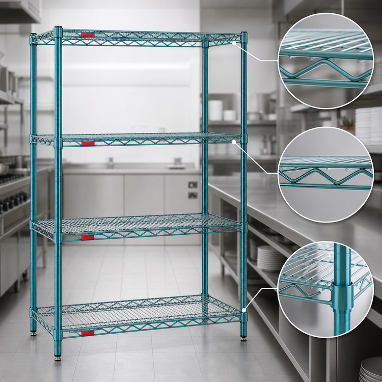 Product image #3 for Eagle Valu-Gard 72-in. W x 21-in. D x 63-in. H 4-Tier Wire Starter Shelving Unit