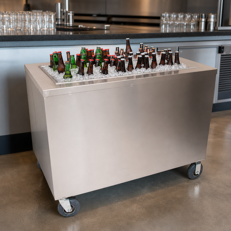 Product image #3 for BK Resources Portable Beverage Center with 36" x 20" Ice Bin, 48" W x 30" D x 36" H