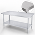 Thumbnail image #3 for Duke Stainless Steel Work Table with Undershelf, 60 x 36 x 36 Inches, 16-Gauge 300 Series Top, No Backsplash