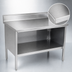 Thumbnail image #3 for John Boos Open Front Enclosed Base Work Table, 72 x 24 Inches, 14-Gauge Stainless Steel Top with 5-Inch Backsplash