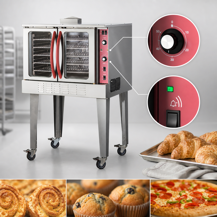 Product image #3 for IKON Cooking IECO Full/Standard Size Single-Deck Standard Depth Electric Convection Oven, 10 kW