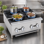 Thumbnail image #3 for Hurakan by Equip.me 24-Inch Heavy Duty Countertop Gas Range with 4 Open Burners