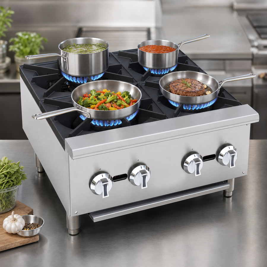 Four Open Burners