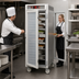Thumbnail image #3 for Metro C5 6 Series Mobile Full-Height Pass-Thru Heated Holding Cabinet with Combination Doors, 35-Pan Capacity, 120V